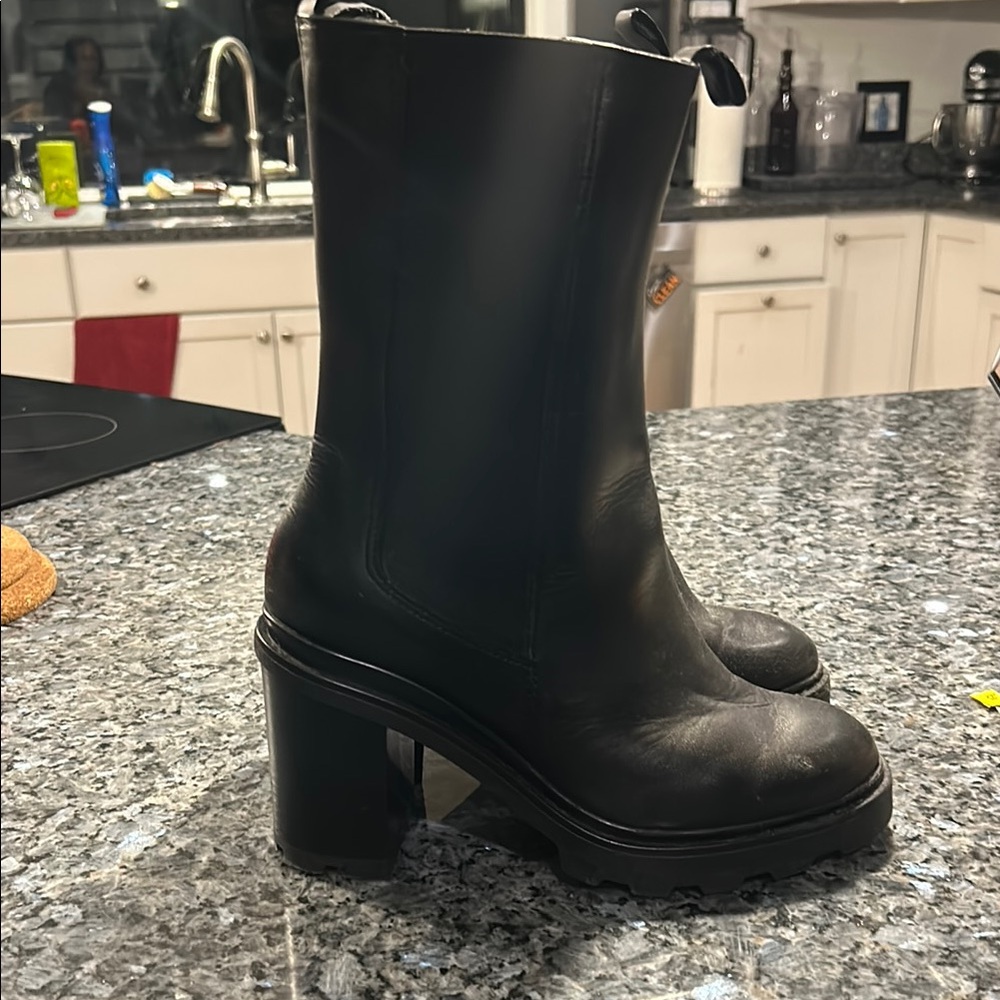 Black Leather Women's Boots
